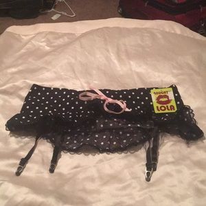 Naughty Lola retro polka dot garter skirt XL.